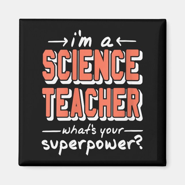 Womens Science Teacher Superwer Funny Nerd Pride V Magnet (Vorne)