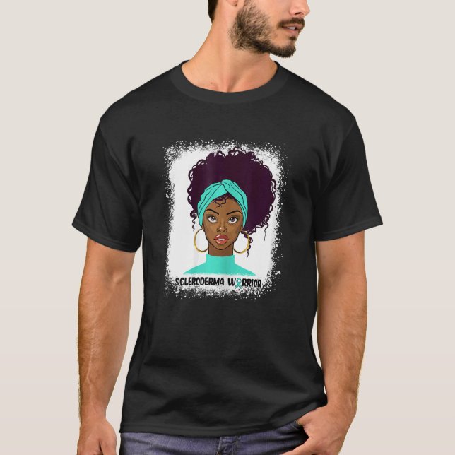 Womens Scleroderma Warrior Curly Natural Hair Afro T-Shirt (Vorderseite)
