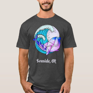 Womens Seaside oder japanische Paint Geometric Orc T-Shirt