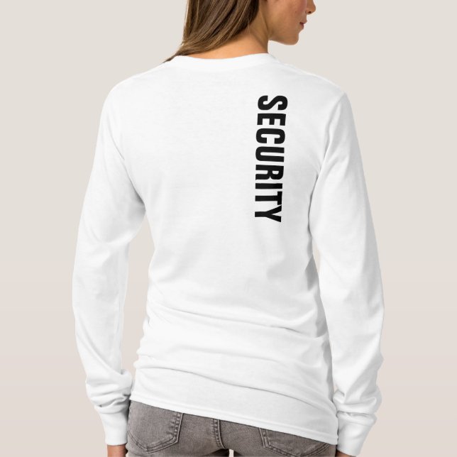 Womens Security TShirts White Double Sided Print (Rückseite)
