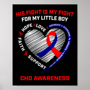 Womens Sein Kampf Kleiner Junge Son Chd Bewusstsei Poster