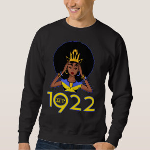 Womens Sgrho Sigma 1922 Cool Black Girl Gamma Rho Sweatshirt