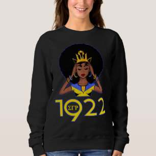 Womens Sgrho Sigma 1922 Cool Black Girl Gamma Rho Sweatshirt