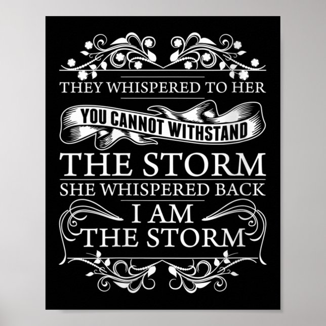 Womens She Whispered Back I Am The Womens Motivati Poster (Vorne)