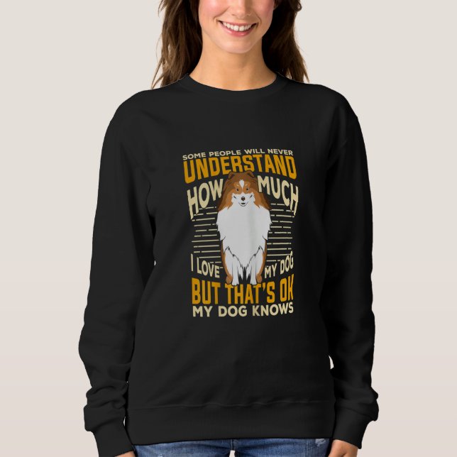 Womens Shetland Sheepdog Sheltie Dog Lover Sweatshirt (Vorderseite)
