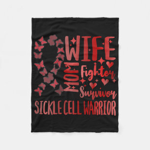 Womens Sickle Cell Blood Disorder Krieger Kämpfer Fleecedecke