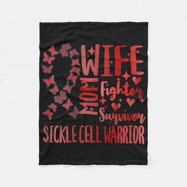 Womens Sickle Cell Blood Disorder Krieger Kämpfer  Fleecedecke (Vorderseite)