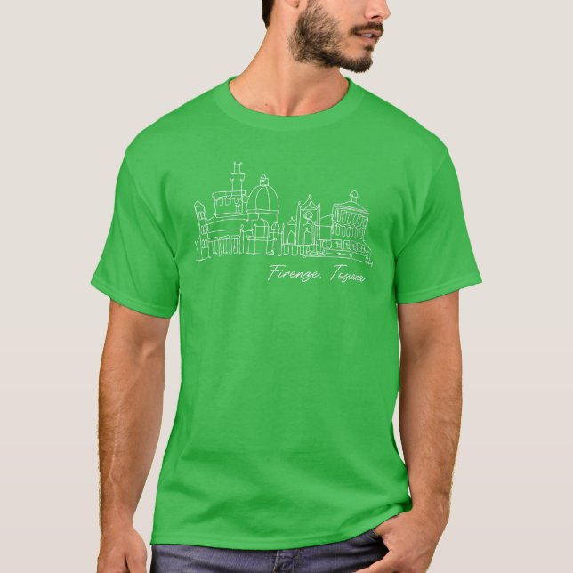 Womens Signature Florence City Firenze Skylineusca T-Shirt (Vorderseite)