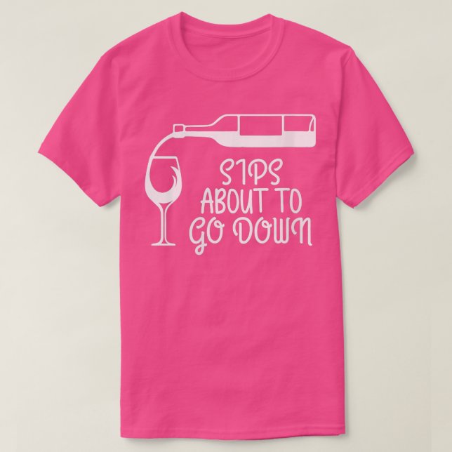 Womens Sips in Kürze Wein trinken Lover D T-Shirt (Design vorne)