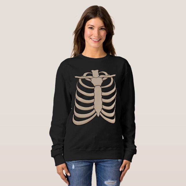 Women's Skeleton Sweatshirt for Halloween Party (Vorne ganz)
