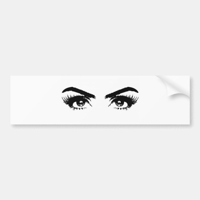 Womens Sketch Eyebrows Autoaufkleber (Vorne)