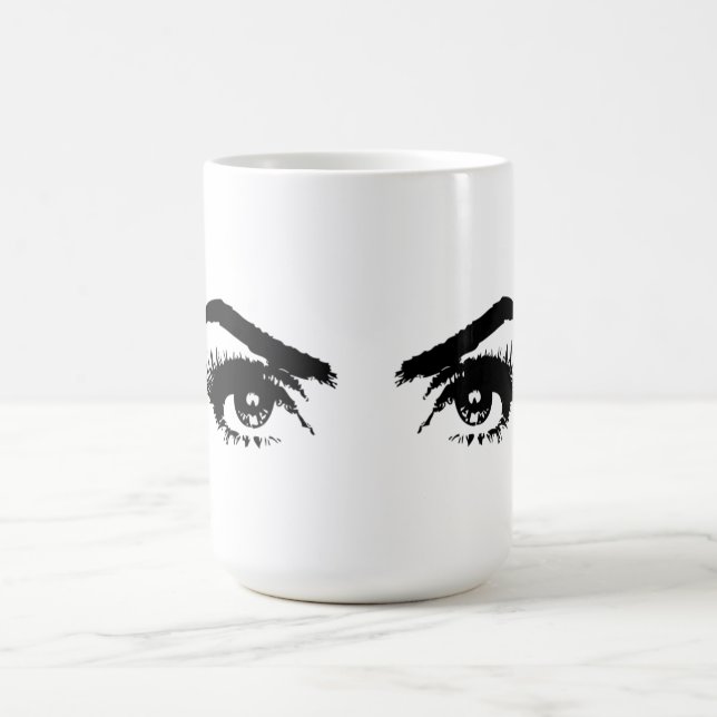 Womens Sketch Eyebrows Kaffeetasse (Mittel)