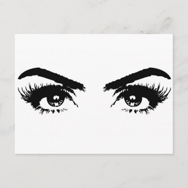 Womens Sketch Eyebrows Postkarte (Vorderseite)