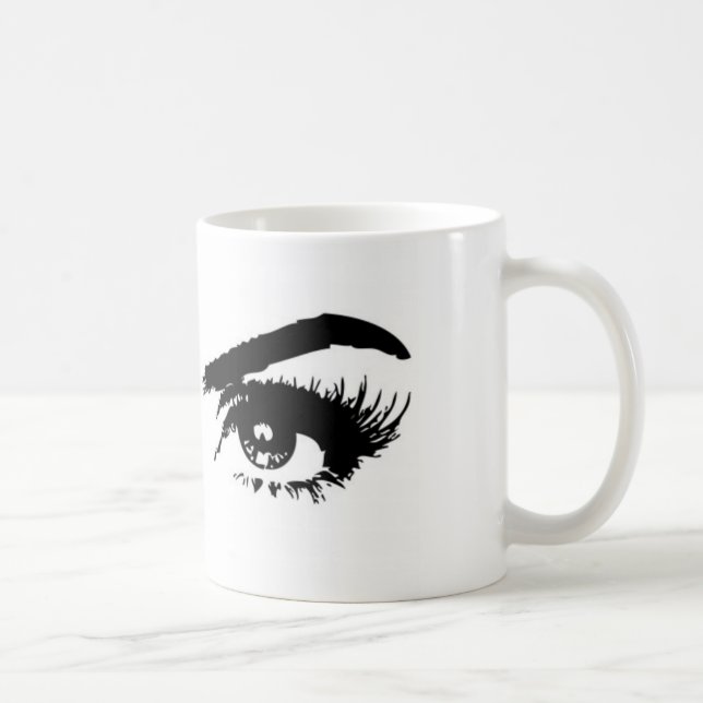 Womens Sketch Eyebrows Tasse (Rechts)