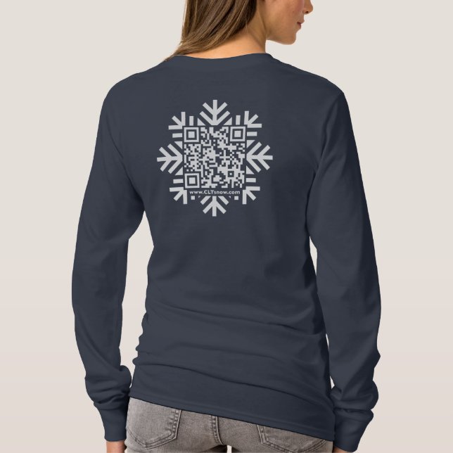 Womens Slim Fit Snowflake QR-T - Shirt (Rückseite)