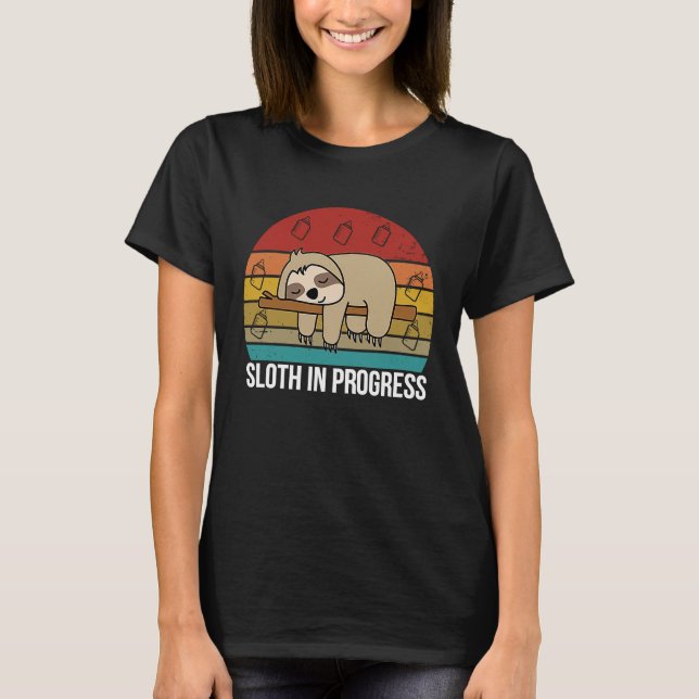 Womens Sloth Pregnancy  For Pregnant Baby Belly Wo T-Shirt (Vorderseite)