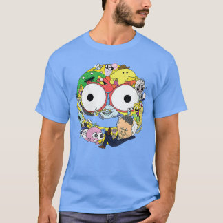 Womens Smiling Friends Smiley Face Character Colla T-Shirt