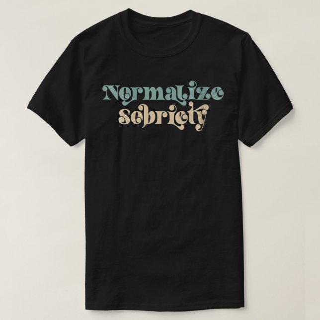 Womens Sober Girl Quote Normalize Sobriety VNeck T-Shirt (Design vorne)