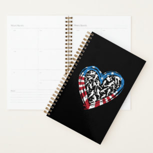 Women's Soccer Heart - USA Flag Planer