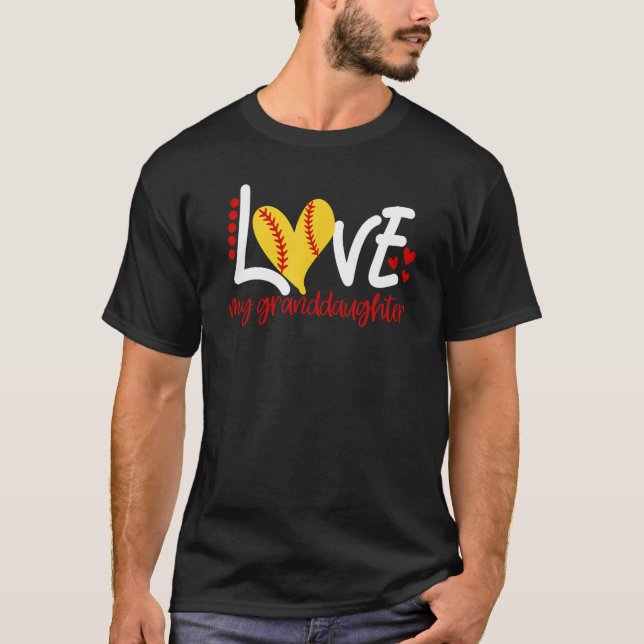 Womens Softball Liebe meine Enkelin für Men Kid T-Shirt (Vorderseite)