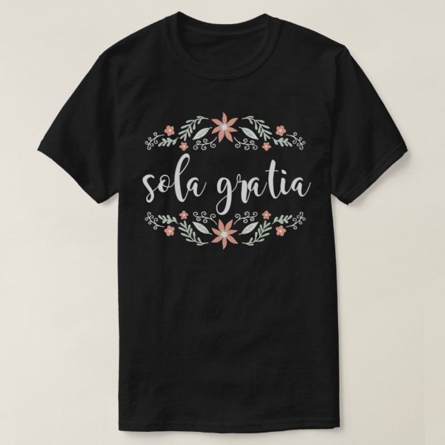 Womens Sola Gratia Floral T-Shirt (Design vorne)
