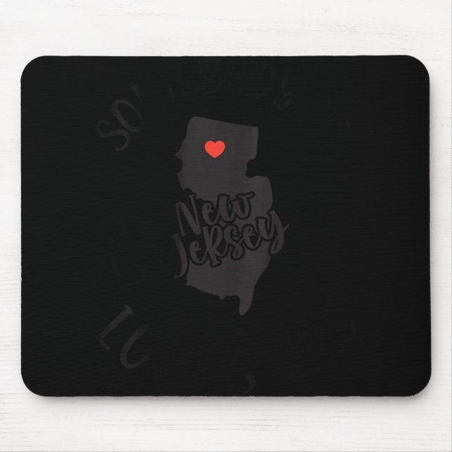 Womens Somebody In New Jersey Loves Me V-neck  Mousepad (Vorne)