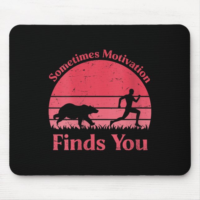 Womens Sometimes Motivation Finds You V-neck  Mousepad (Vorne)