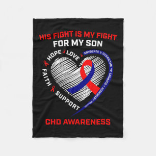Womens Son Chd Awareness Heart Disease G Fleecedecke