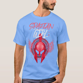 Womens Spartan Girl Gym Sparta Helmet Woman Workou T-Shirt