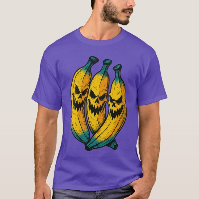 Womens Spooky Bananas Tropical Fruit Summer Hallow T-Shirt (Vorderseite)