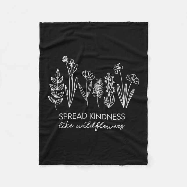 Womens Spread Kindness Like Wildflowers Insrationa Fleecedecke (Vorderseite)