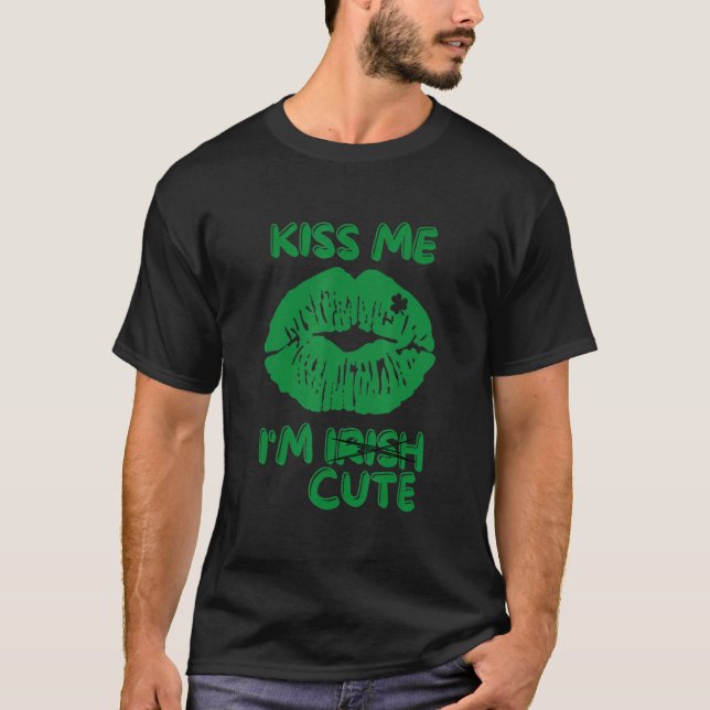Women's St Patrick's Day KISS ME I'M CUTE T-Shirt (Vorderseite)