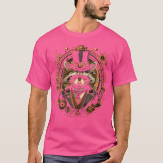 Womens Steam Punk Raccoon Steampunk Art T-Shirt
