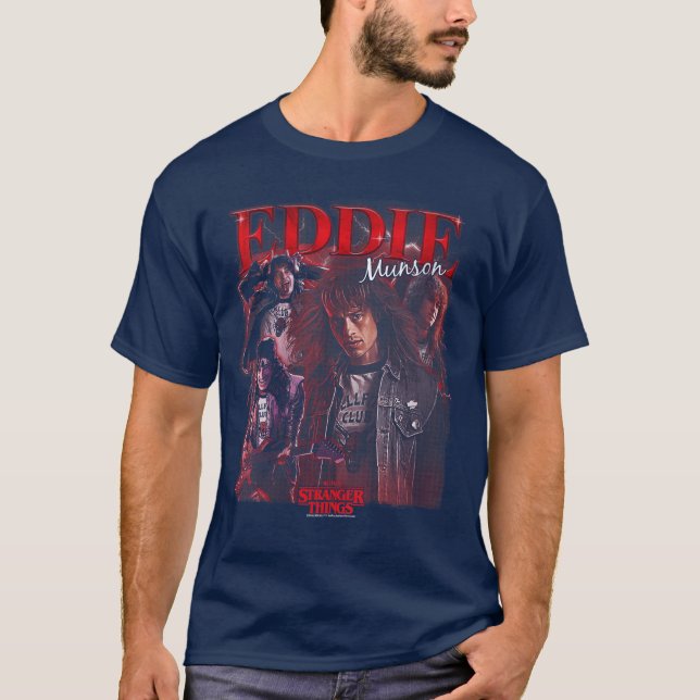 Womens Strangerhings Eddie Boyfriend Officially Li T-Shirt (Vorderseite)
