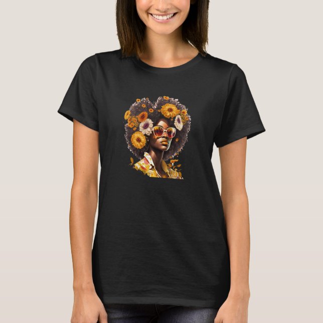 Womens Strong Afro Black Women African American  6 T-Shirt (Vorderseite)