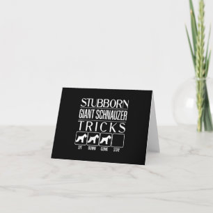 Womens Stubborn Giant Schnauzer Tricks Dankeskarte