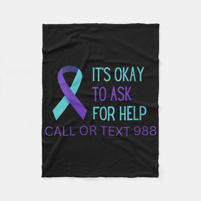 Womens Suicide Prevention 988 Hotline Shirt 988 Su Fleecedecke (Vorderseite)