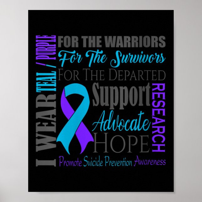 Womens Suicide Prevention Awareness V-neck  Poster (Vorne)