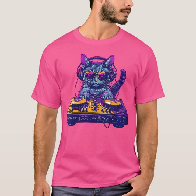 Womens Summer Cat Dj . Sonnenblase Angesagt. Hop H T-Shirt (Vorderseite)