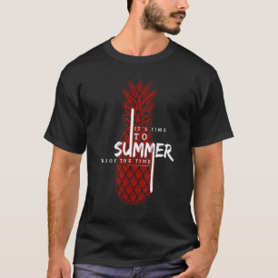 Womens Summer Time Ananas T-Shirt