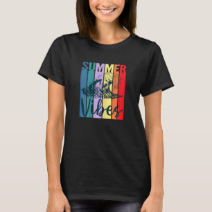 Womens Summer Vibes Retro Vintag Sunset Ocean Wav T-Shirt