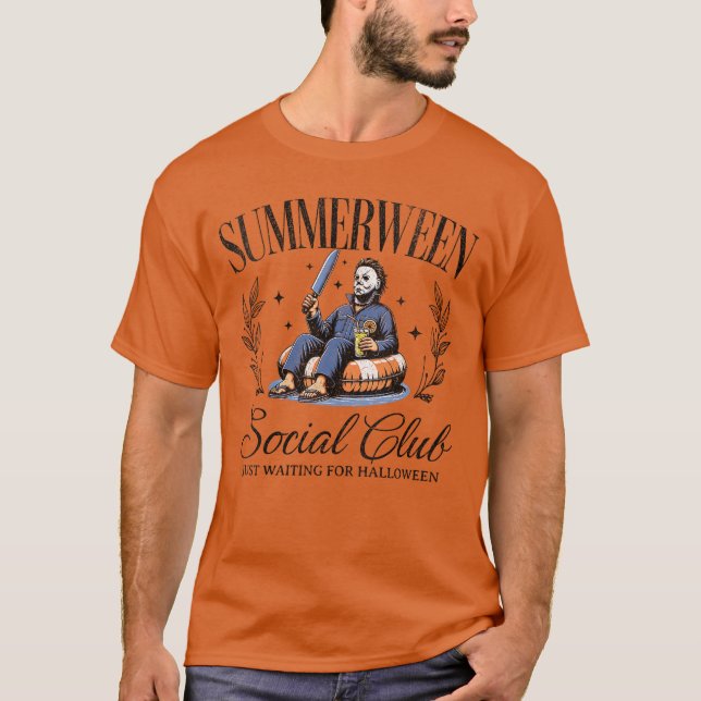Womens Summerween Social Club Halloween in Summer  T-Shirt (Vorderseite)