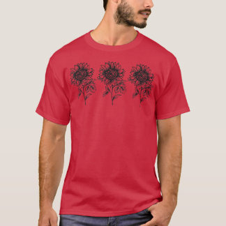 Womens Sunblumen Ästhetische Blütenblüte Niedliche T-Shirt