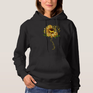 Womens Sunflower Basset Hound Mama Hoodie