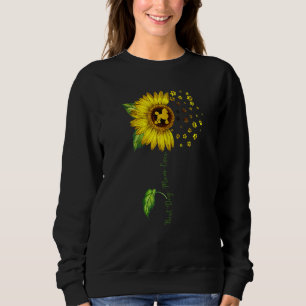 Womens Sunflower Best Dog Mama Ever Poodle Dog Sweatshirt