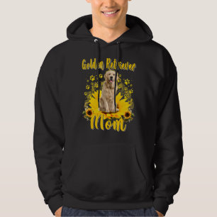 Womens Sunflower Golden Retriever Mama Hund Mutter Hoodie