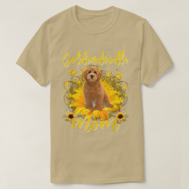 Womens Sunflower Goldendoodle Mama Dog Lover Mutte T-Shirt (Design vorne)