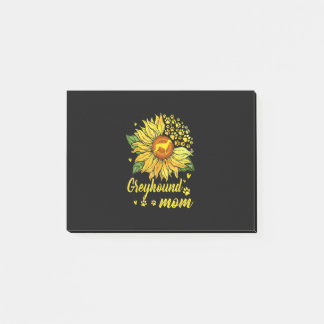 Womens Sunflower Greyhound Mama Dog Lover Geschenk Post-it Klebezettel