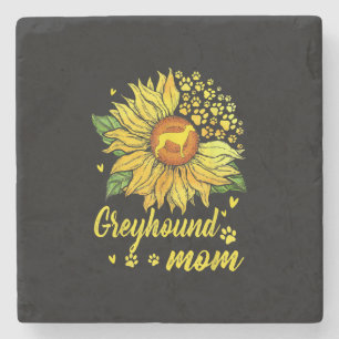 Womens Sunflower Greyhound Mama Dog Lover Geschenk Steinuntersetzer