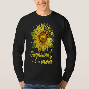 Womens Sunflower Greyhound Mama Dog Lover Geschenk T-Shirt